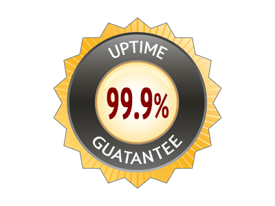 Segurança de tempo de uptime do servidor de 99.9%